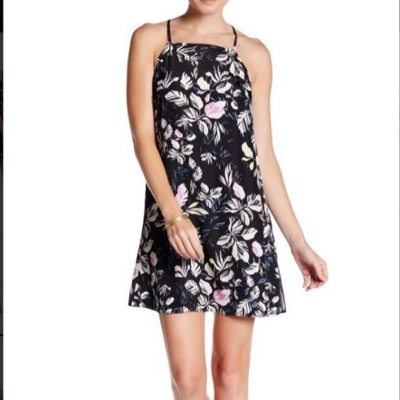 Olive & Oak Dresses & Skirts - Olive+Oak Black Floral Slip Dress Sz L NWT $64 MBQ